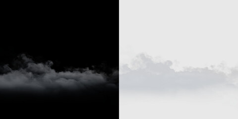Clouds drifting on a transparent background creating a soft and subtle effect in the open sky during daytime, PNG with a light overlay © Liubov