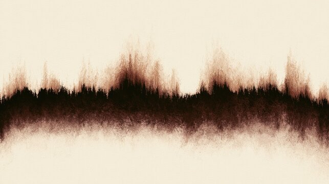 Abstract watercolor-like texture with dark brown ink bleeding onto light beige