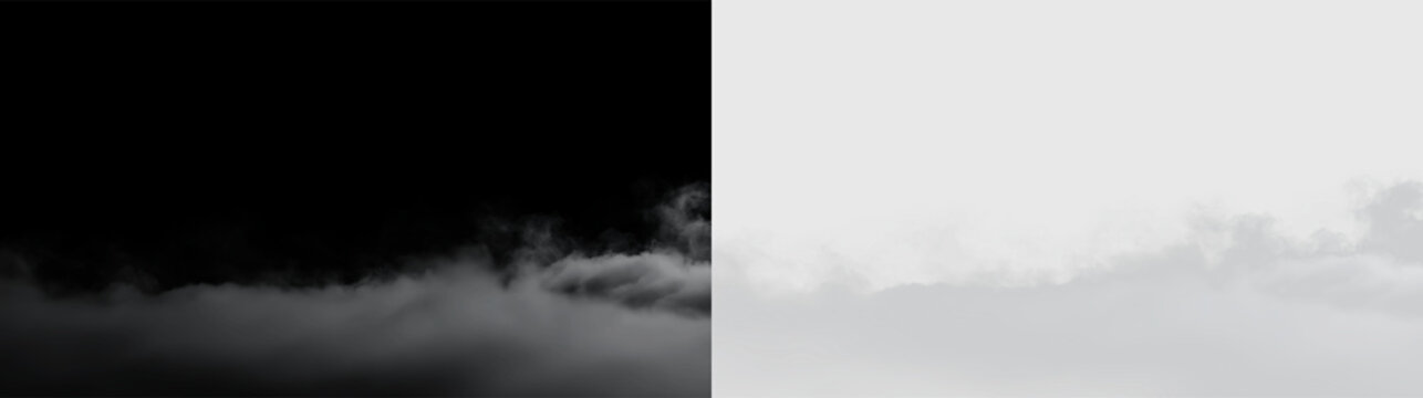 Clouds in a clear view against a light background without any interrupting elements in the sky during daytime, PNG with a light overlay