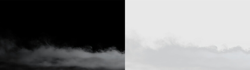 Fototapeta premium Light gray clouds in the sky during midday on a cloudy day with no clear sunlight visible, PNG with a light overlay