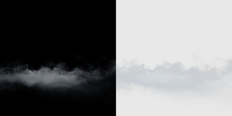 White clouds drift across a clear sky with soft blue patches showing in an isolated space, PNG with a light overlay © Liubov
