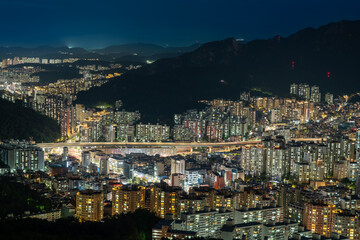Fototapeta premium The beautiful night lights of Seoul