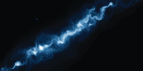 Cosmic blue lightning nebula streak across dark space with lightning background abstract astronomy universe celestial astrophysics electric interstellar phenomenon exploration infinity © Romana