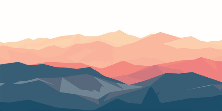 Low poly geometric landscape of mountains at dusk with mountains landscape geometric abstract background triangular minimalist wallpaper stylized polygonal gradient colorful creative