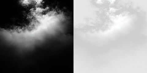 Clouds drift softly in the sky during a bright day with sunlight breaking through, PNG with a light overlay © Liubov