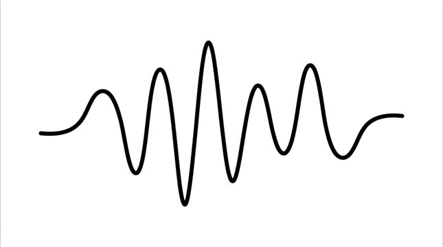 A black waveform pattern on white.