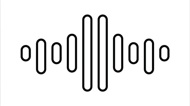 Sound wave pattern graphic design element.