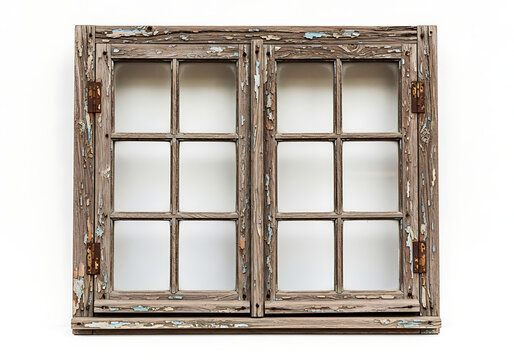 Double hung window with decorative hinges