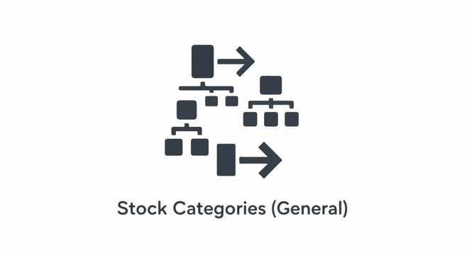 Icon depicting hierarchical organizational charts with arrows