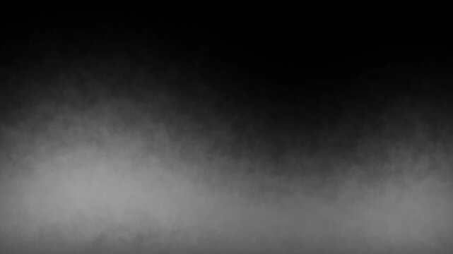 Slowly moving white smoke wave and mist isolated on transparent background