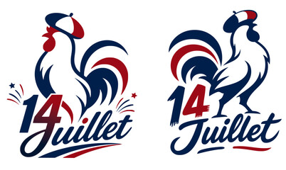 Fête Nationale du 14 Juillet – Coq Français Festif et Tricolore © CURIOS