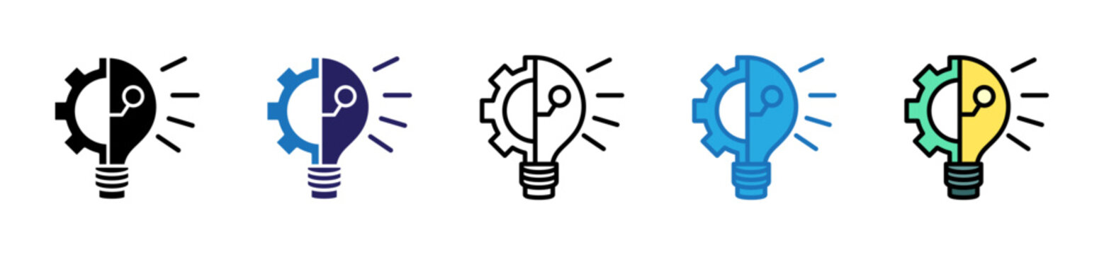 Skills Icon In Multiple Styles And Colors