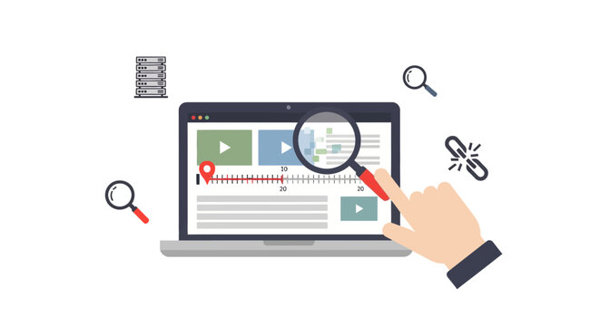 Digital Marketing Analysis: SEO, Data & Analytics on Laptop Screen