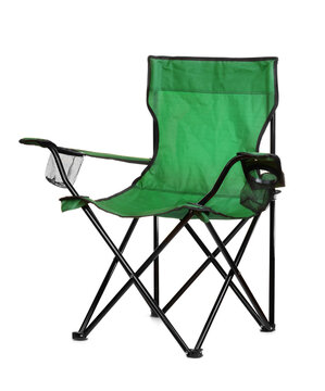Green folding camping chair