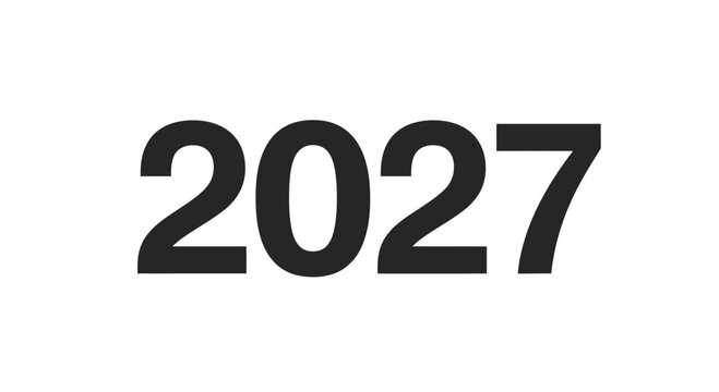 Large black number twenty twenty seven.