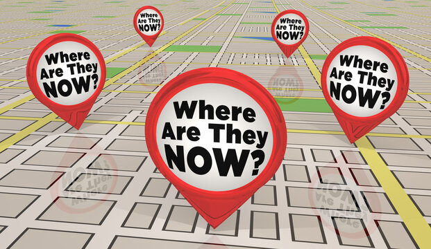 Where Are They Now Map Pin Locations Search Find Missing People 3d Illustration