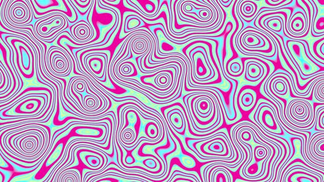 Psychedelic Liquid Fluid Topography Wavy Lines Loop