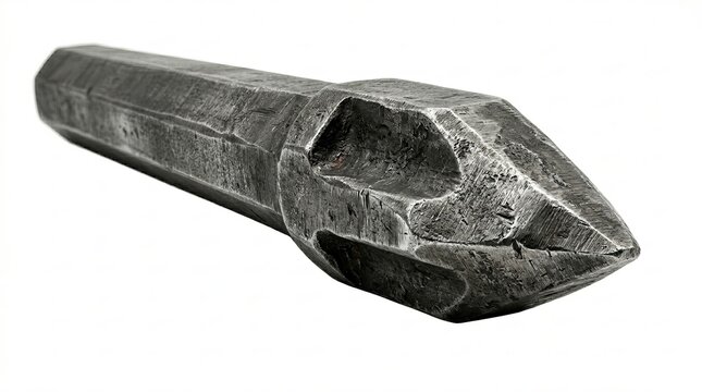 Ancient stone axe or chopper tool artifact.