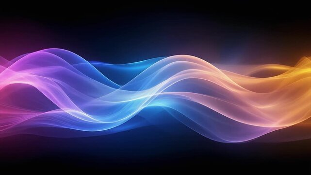 Gentle ripples soft glowing plasma waves smooth gradient colors shifting cinematic ambience
