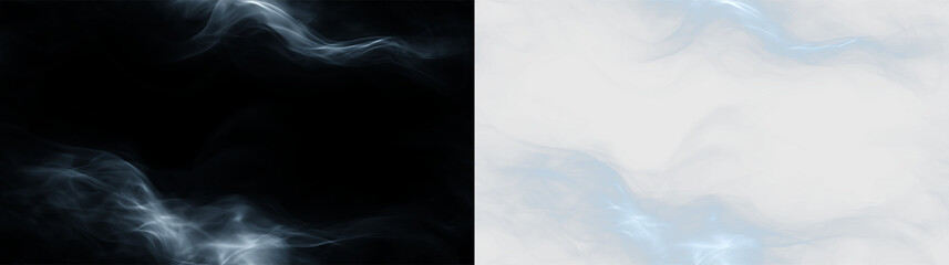 Soft clouds drift in the sky over an open landscape during daylight with a gentle light illuminating the scene, PNG with a light overlay © Liubov