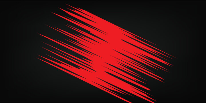 Abstract brush, stroke, Red grunge brush stroke on dark black background. Modern graphic design element, perfect for posters
