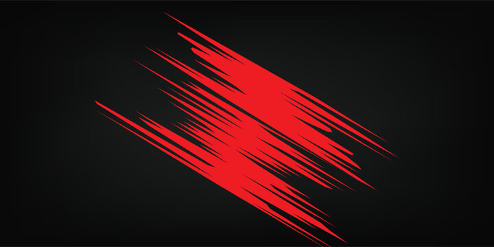 Abstract brush, stroke, Red grunge brush stroke on dark black background. Modern graphic design element, perfect for posters