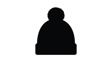 beanie hat silhouette on white background winter © Killer Abbas
