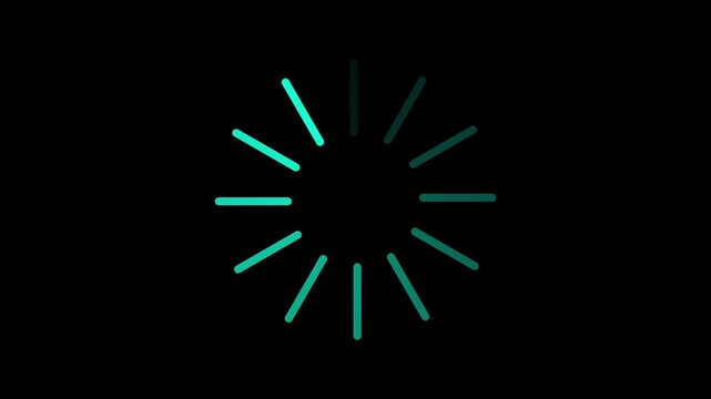 Loading bar line progress loop Animation video transparent background with alpha channel. animated circle loading background 4k video animation