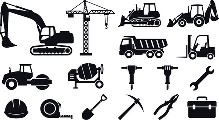 Black and white of transportation vehicles and equipment d © MSTMOMOTAJ