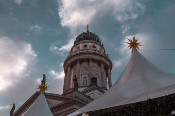 Fototapeta premium Exterior view of the Deutscher Dom, or the German Cathedral in bBrlin, Germany