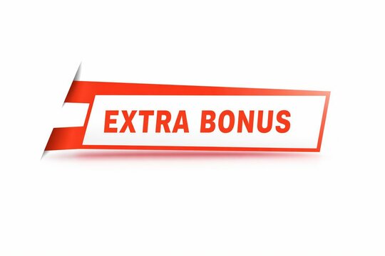 Red banner with extra bonus text for promotion or advertisement