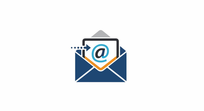 Open envelope with email symbol and incoming arrow