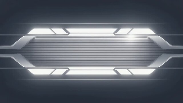 Rectangular frame revealed by horizontal scanning light lines