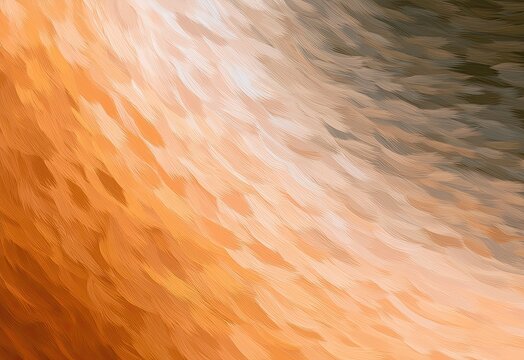 Textured abstract with flowing strokes of warm oranges to dark earth tones