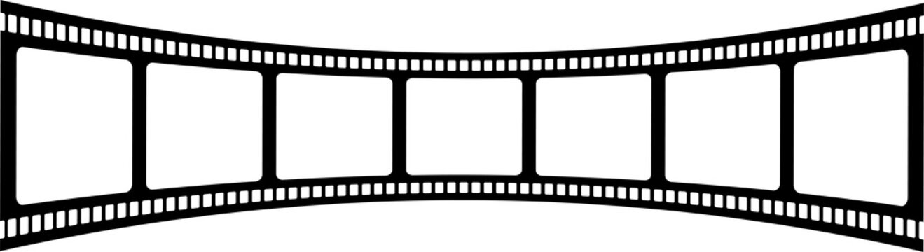 Filmstrip frame roll, Photo reel, negative roll, illustration Transparent background