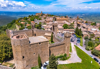 Naklejka premium View of Montalcino, in the province of Siena,Tuscany, Italy