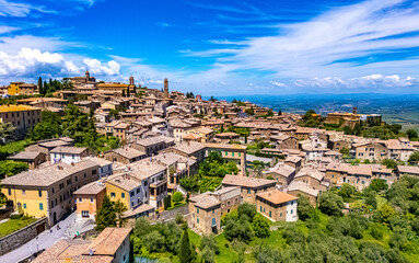 Naklejka premium View of Montalcino, in the province of Siena,Tuscany, Italy