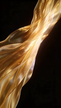 Liquid Gold abstract liquid gold ribbon swirl shimmer glow elegant fluid motion art background dark luxury wave light shine luminous smooth curve metallic stream dynamic energy modern design with