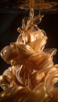 Liquid Gold abstract liquid gold swirl shimmer flow water creating dreamy metallic texture and soft glowing motion art background elegant luxury fluid wave golden texture glitter dust glowing light