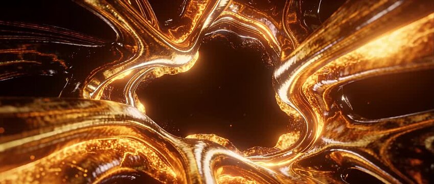 Liquid Gold abstract liquid gold swirl glowing metallic wave fluid texture molten metal background with dramatic golden light energy futuristic pattern cosmic vortex art luminous shape glossy surface