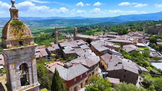 View of Montalcino, in the province of Siena,Tuscany, Italy