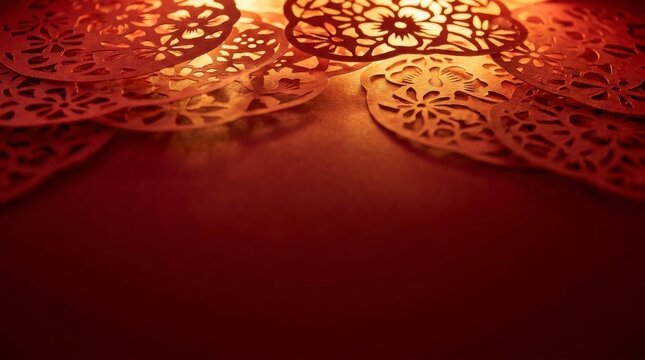 Intangible Cultural Heritage: Shadow Puppetry and Red Paper Cutouts with Warm Translucent Light