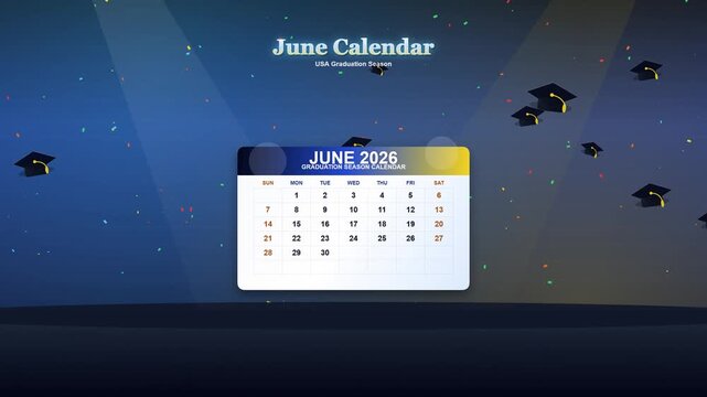 June Calendar on Computer Screen.