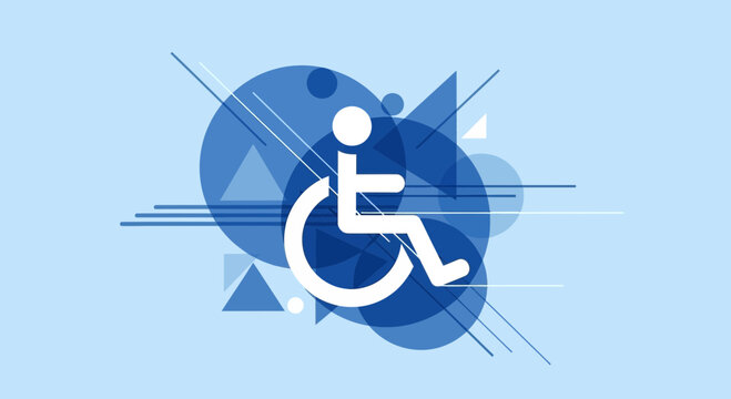 Inclusive Design Icon: Disability Representation in Abstract Geometric Composition