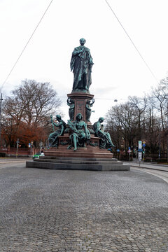 Maxmonument, statue of King Maxmillian II on Maximilanstrasse in Munich, Germany