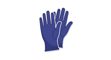 Obraz premium Illustration Of Blue Protective Gloves, Essential Safety Equipment, Healthcare Concept