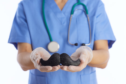 Doctor Supporting Men\'s Health Awareness