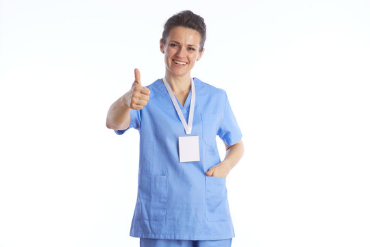 Confident Doctor Giving Thumbs Up - Medical Excellence