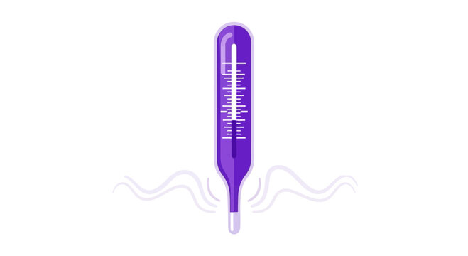Illustration Of A Thermometer Indicating Fever And Sickness Concept On White Background