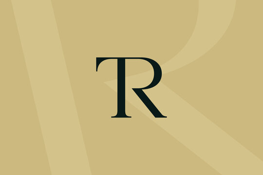 TR or RT letter logo icon design. Classic style luxury initials monogram.